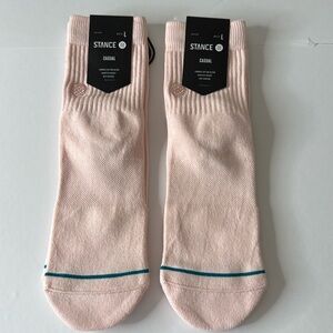 Stance Icon Quarter Socks 2 Pairs Pink Size Large